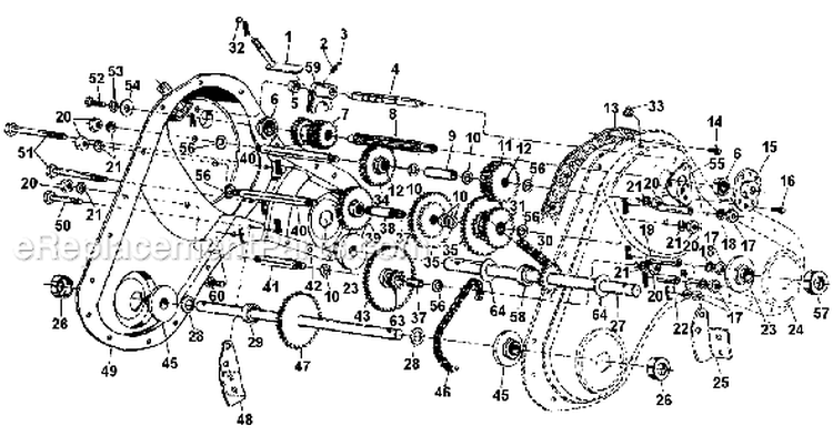 Page C Diagram and Parts List for 216-447-401 1996 Yard Man Tiller